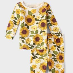 NWT The Children’s Place Toddler Girls Sunflower Snug Fit Cotton Pajama